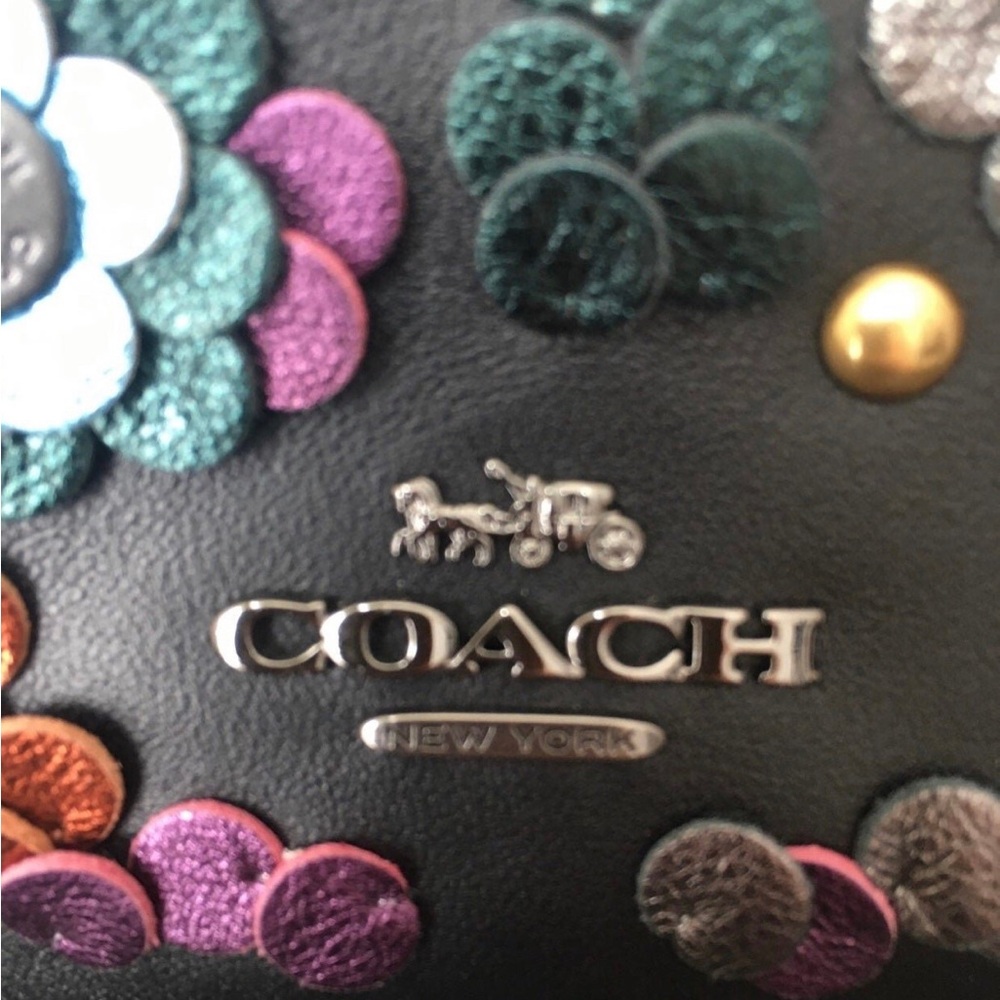Coach Rare Multicolor Floral Embellished Clutch - Picture 4 of 8